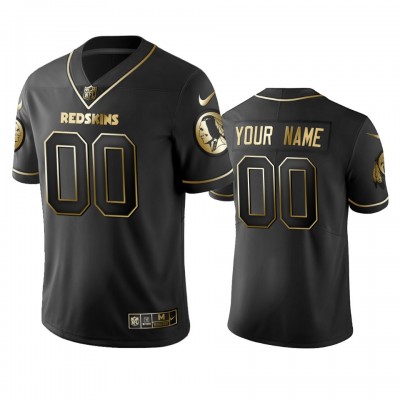 Washington Commanders Custom Men's Stitched NFL Vapor Untouchable Limited Black Golden Jersey